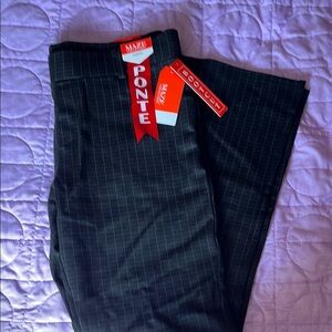 Maze Women's Black Pinstripe Trousers